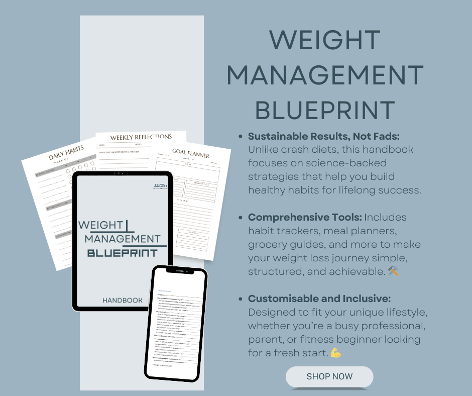 The Weight Management Blueprint: Handbook + Workbook (Includes Bonus Tools!)